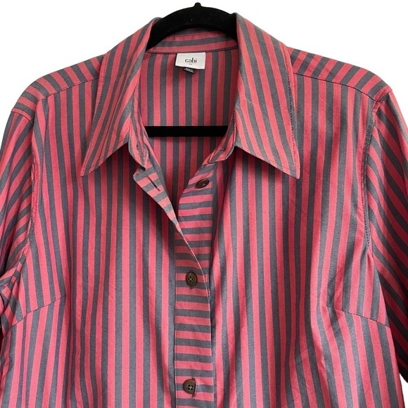 CAbi Striped Regatta Shacket, Size M - Picture 4 of 9